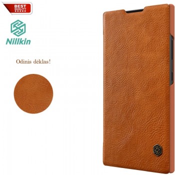 Rudos spalvos odinis dėklas qin serijos (XPERIA L2)